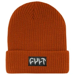 Shop CULT CREW Witness Beanie / ribbed burnt orange