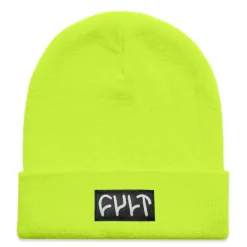 Flash Sale CULT CREW Witness Beanie / tight knit safety yellow